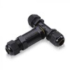 VT-869 VÝPRODEJ Voděodolná rozbočovací kabelová krabice, materiál plast černá, pro 3 kabely d=8-12mm, vodiče 5x0,5-4mm2, 230V, IP68, rozměry 106.8x96x29mm náhled 1