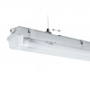 FRAGOR 2x25W, T8/G13, IP65 Stropní / závěsné průmyslové prachotěsné svítidlo, těleso plast šedá, pro LED zářivky 2x20W, T8/G13, 1500mm, 230V, IP65, tř.2, rozměry 100x85mm, l=1600mm, LED zářivky samostatně, jednostranné napájení náhled 2