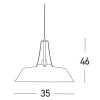 UNIQAL 1x40W E27 Závěsné svítidlo, základna kov, stínítko kov, povrch lak žlutá lesk, pro žárovku 1x40W, E27, 230V, IP20, tř.1. rozměry d=350mm h=1460mm, včetně závěsu, lze zkrátit náhled 4