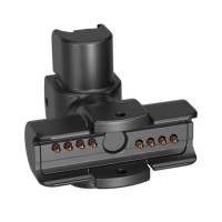 XAXE Mechanický a elektrcký konektor k napojení svítidel, otočný o 180°, materiál plast černý, rozměry 54x54x24mm