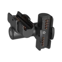 XAXE Spojka s elektrckými kontakty pro napojení svítidel, otočná, pro kolmé odbočení 90°, materiál plast černý, rozměry 62x35x54mm.