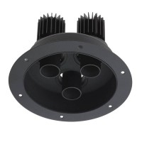 XDRILL Podhledové, trojbodové svítidlo, nastav směr sv, materiál hliník, povrch bílá, nebo černá, krycí plast transparentní, LED 3x9W, teplá 2700K/3000K, neutrální 4000K, UGR<10, Ra90, 230V, IP20, tř.2, rozměry d=170mm, h=112mm, vč trafa