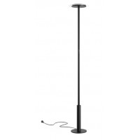 XDUNE Stojací kancelářská lampa, těleso kov, povrch černá/bílá, dif plast opál, LED 45W, teplá 3000K/6240lm, neutrální 4000K/6474lm, vyzař úhel 115°, Ra90, dotyk. stmív., 230V, IP40, d=298mm, h=1900mm.