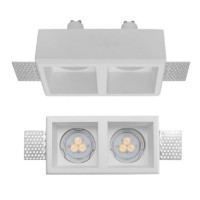 XGESS MINI Stropní, podhledové, bezrámečkové, bodové svítidlo, materiál sádra, povrch bílá, pro žárovku 2x35W, GU10, ES50, 230V, IP20, tř.1, rozměry 110x80x150mm