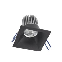 XKONE Stropní, podhledové, bodové, komínkové čtvercové svítidlo, materiál hliník, povrch bílá/černá, pro žárovku 1x50W, GU10, ES50, 230V, IP20, tř.1, rozměry 82x82x35mm