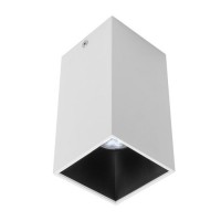XNITRO 1x35W, GU10 Stropní, přisazené, bodové svítidlo, těleso hliník, povrch vnější bílá, vnitřní bílá/černá, pro žárovku 1x35W, GU10, 230V, IP20, tř.1, rozměry 75x75x135mm