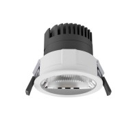 XPINT Podhledové svítidlo, materiál hliník, povrch bílá, LED 10W, 1350lm, teplá 3000K, Ra90, svítí ASYMETRICKY - WALLWASHER, 230V, IP40, tř.2, rozměry d=83mm, h=75mm