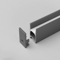 PRF011 Koncovka profilu pro LED pásky s otvorem, materiál PC, povrch černá/bílá, rozměry 15,5x30mm.
