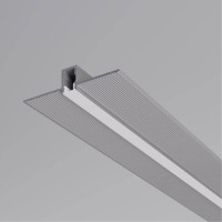 PRF Zápustný profil pro instalaci LED pásků do sádrokartonu, materiál hliník, difuzor plast opál, povrch šedá, max šířka LED pásku 4mm, rozměry 47,8x12mm, délka l=3m, vč. 2 koncovek.