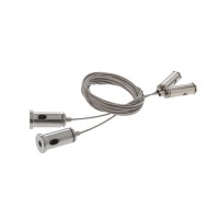 XROPE Stavitelný lankový závěs svítidla, materiál ocel, povrch šedostříbrná, rozměry l=1000mm, lze zkrátit