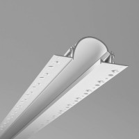 PRF Zápustný profil pro instalaci LED pásků do sádrokartonu, materiál hliník, povrch bílá, pro LED pásky w=14mm, rozměry 99x35mm, délka l=3m, vč. 2 koncovek.