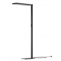 XSPECTER Stojací kancelářská lampa, těleso hliník, černá/bílá, dif plast opál, LED 80W, teplá 3000K/11700lm, neutrální 4000K/12133lm, dotyk. stmív, vyzař úhel 115°/nahoru, 80°/dolů, UGR<16, 230V, IP40, 270x1960x835mm, svítí nahoru/dolů