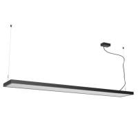 XSPECTER Závěsné svítidlo, hliník, černá/bílá, dif plast opál, LED 60W, teplá 3000K/7800lm, neutr 4000K/8125lm, stmív DALI, vyzař úhel 115°/80°, UGR<16, Ra90, 230V, IP40, 240x33x1500mm, vč závěs lanka l=1500mm, lze zkr, svítí nahoru/dolů