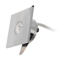 XTWIST Podhledové čtvercové svítidlo, těleso hliník, povrch bílá/broušený, krycí sklo čiré, LED 3W, 119lm/155lm, neutrální 4000K/teplá 3000K, 700mA, IP40, tř.3, rozměry 46x46x22mm, trafo samostatně