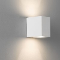 MOSTO Nástěnné svítidlo, tvar hranol, základna plast, povrch bílá, možnost barvení, difuzor plast čiré, pro žárovku 40W, G9, 230V, IP20, tř.1, rozměry 100x70x100mm, svítí nahoru/dolů