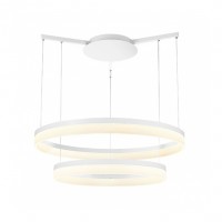 ZOLA Závěsné svítidlo, těleso kov, povrch bílá nebo chrom, difuzor akryl, LED 18W+24W nebo 24W+32W, teplá 3000K, 230V, IP20, tř.1, rozměry dle typu