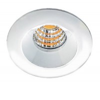 OKA AL Podhledové bodové komínkové svítidlo, materiál hliník, povrch bílá, LED 3W, teplá 3000K, nebo neutrální 4000K, 230V, IP20, rozměry d=48mm, h=30mm.