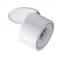 COSTA SPOT Podhledové bodové svítidlo, nastavitelný směr svícení, těleso hliník, povrch černá/bílá, LED 12W, 1020lm, teplá 3000K, 230V, IP20, rozměry: d=100mm, h=110mm.