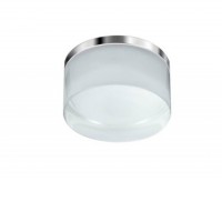 LINZ Stropní podhledové svítidlo, těleso kov, povrch chrom, difuzor plast opál, LED 5W, 420lm, teplá 3000K/neutrální 4000K, 230V, zvýšené krytí IP44, tř.1., rozměry d=70mm, h=52mm.