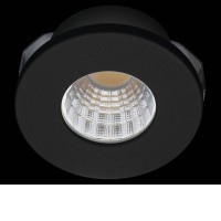 FILL Stropní podhledové bodové svítidlo, těleso hliník, povrch černá, LED 5W, 425lm, teplá 3000K/neutrální 4000K, rozměry d=40mm, h=28mm.