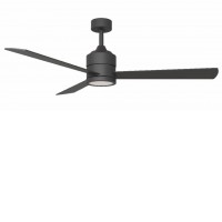 VINCA Stropní ventilátor s osvětlením, základna a lopatky kov, povrch bílá/černá, difuzor plast opál, LED 18W, dálk. ovl. CCT teplá 3000K-5500K, 230V, IP20, tř.1, d=1240mm, h=400mm