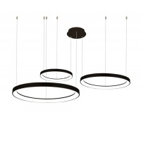 AGNES Závěsné svítidlo, hliník. povrch bílá/černá/zlatá, dif plast opál, LED 120W, přepínačem CCT nast. teplota teplá 3000K- denní 6000K, stmív TRIAC, 230V, IP20, d=380+580+780mm, vč. závěs lanka l=2000mm, lze zkr.
