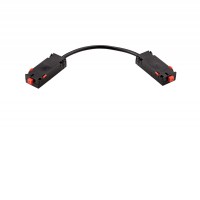BETA, 230V Vkládací, flexibilní spojovací konektor pro napájení magnetického systému osvětlení, materiál kov a plast, černý, 230V, IP20,  rozměry 200x25x20mm.