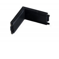 GAMMA, 48V Konektor pro rohový spoj pro magnetický systém, těleso plast a měď, povrch černá/bílá, IP20, 48V, rozměry 25x5x55mm.