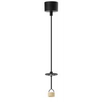 LUCAS BASE 1R PENDANT GU10 Závěs svítidla, základna kov, černá, nebo bílá, pro žárovku 1x10W, GU10ES50, 230V, IP20, d=57mm, h=1600mm, krycí váleček SAMOSTATNĚ