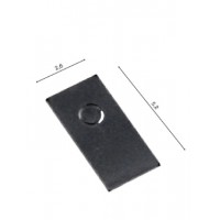 ALFA Koncovka profilu, těleso plast černá/bílá, rozměry 52x26mm.