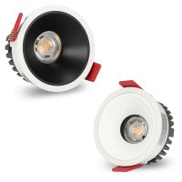DL06 LED 7W, 15W Podhledové bodové svítidlo, těleso hliník, povrch čená, bílá, LED 7W, 15W, teplá 3000K, neutrální 4000K, Ra80, dle typu stmívání TRIAC, 230V, IP20, d=82mm, h=47mm