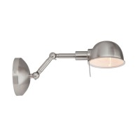 SASHA Nástěnné svítdlo, směrové, základna kov, povrch chrom mat, pro žárovku 1x40W, E14, 230V, IP20, tř.2, rozměry d=118mm, l=290mm, h=191mm