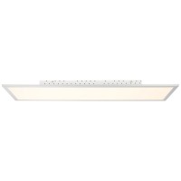 FLAT LED 60W STMÍV OBDÉLNÍK Stropní přisazené svítidlo, základna hliník, povrch broušený, difuzor plast akryl opál, LED 60W, 5000lm, CCT teplá 2700K-denní 6500K, přímé stmívání, 230V, IP20, tř.2, rozměry 55x1000x350mm, vč. dálk ovládání