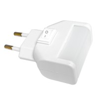 IZZY 1W Noční, orientační svítidlo do zásuvky 230V, těleso plast, povrch bílá, difuzor plast opál, LED 1W, 230V, IP20, tř.2, vč vypínače.