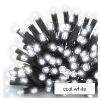 VR PROFI 50LED/5m, 100LED/10m svítí stále, IP44 Spojovatelný vnitřní/venkovní vánoční řetěz, 365 dní,100, nebo 50 LED teplá, studená, svítí stále, svítící část 5/10m, rozteč 0,1m, IP44, kabel černá/bílá, trafo SAMOSTATNĚ