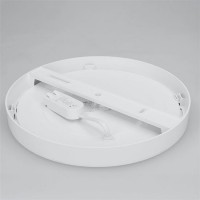 LED mini panel Stropní přisazené/podhledové svítidlo, kruhové, těleso plast bílá/stříbrná, difuzor plast opál, LED panel 12W/18W/24W, přepín. CCT  teplá 3000K/neutrální 4000K/denní 6000K, vyzař úhel 160°, 230V, do koupelny IP54