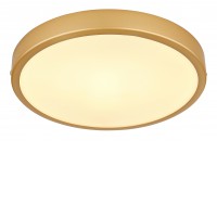 TIBEY Stropní přisazené svítidlo, těleso kov, povrch mosaz, difuzor plast opál, LED 15W/1330lm, 22W/2220lm, 30W/3360lm, teplá 3000K, IP20, rozměry dle typu.