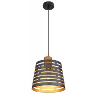 ABLONA Závěsné svítidlo, těleso kov, povrch černá mat, stínítko kov vnější černá, vnitřní zlatá, pro žárovku 1x60W, E27, 230V, IP20, rozměry dle typu.