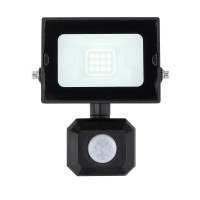 HELGA PIR 110°, 10W, 20W, IP44 Reflektor, se senzorem pohybu PIR, záběr 110°, dosah 8m, těleso hliník, povrch černá/bílá, krycí sklo čiré, LED 10W/750lm, 20W/1500lm, denní 6000K, 230V, IP44, rozměry dle typu.
