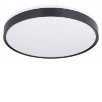 SONNY Stropní svítidlo, těleso kov bílá mat a plast stříbrná/černá, dif plast opál, LED 18W/1860lm, 24W/2580lm, dálk ovladačem stmívání, nastavení teploty CCT teplá 2700K-denní 6500K, 230V, IP20, tř.1, rozměry dle typu.
