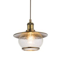 NEVIS Závěsné svítidlo, základna kov, povrch bronz antická, difuzor sklo čiré s bublinami, pro žárovku 1x60W/3x60W, E27, 230V, IP20, tř.1, rozměry dle typu