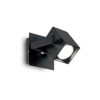 MOUSE Nástěnné svítidlo, nast. směr svícení,  těleso kov, povrch černá nebo bílá, difuzor sklo mat, pro žárovku 1x50W , GU10, 230V, IP20, tř.1, rozměry 140x100x111mm