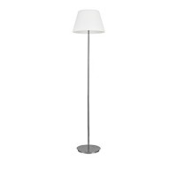 CYLINDER Stojací pokojová lampa, základna kov, povrch chrom, difuzor sklo opál/kouřová šedá, pro žárovku, 1x100W, E27, 230V, IP20, rozměry d=400mm, v=1750mm