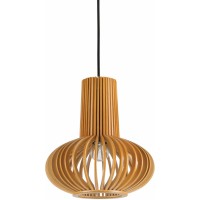 CITRUS Závěsné svítidlo, základna dřevo, stínítko dřevo světlé, pro žárovku 1x60W, E27, 230V, IP20, tř.2, rozměry d=260mm, h=260mm, vč. závěs kabelu l=1340mm, lze zkrátit.