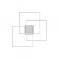 FRAME Stropní svítidlo, těleso kov, povrch bílá/černá, difuzor plast opál, LED 35W, teplá 3000K, 3200lm, 230V, IP20, tř.2, rozměry 590x595mm.