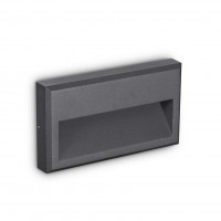 FEBE Venkovní nástěnné svítidlo, těleso hliník, povrch bílá/černá antracit, difuzor sklo, LED 6W, teplá 3000K, 490lm, 230V, IP65, tř.1, rozměry 225x130x35mm.