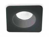 ROOM Podhledové stropní bodové svítidlo, čtvercové, těleso hliník, povrch bílá/černá, LED 8W, teplá 3000K, 800lm, 230V, do koupelny IP65, tř.2, rozměry 100x83mm, h=50mm.