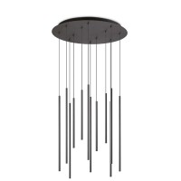 FILO Závěsné svítidlo, lustr, základna kov, povrch bílá/černá/mosaz, LED 19W, 2050lm, teplá 2700K/3000K, 230V, IP20, rozměry d=600mm, vč. závěs. kabelů l=1500mm, lze zkrátit.