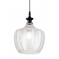 LORD Závěsné svítidlo, základna kov, povrch černá, stínítko sklo čiré/kouřové/jantarové, pro žárovku 1x60W, E27, 230V, IP20, tř.2, rozměry d=230mm, h=330mm, závěsný kabel l=2750mm lze zkrátit.