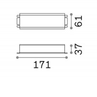 Napájecí zdroj Napájecí zdroj pro LED, vstup 230V, výstup 24V, 40W, IP65, rozměry 171x37x61mm.